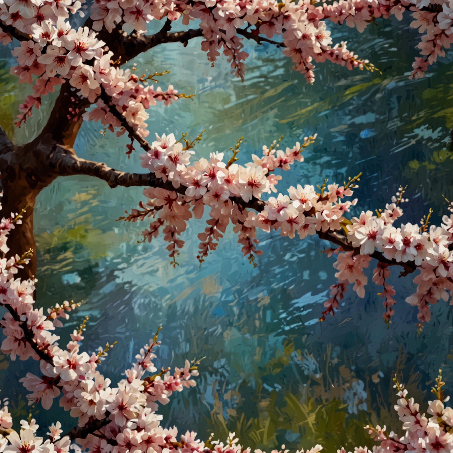 Cherry blossoms impressionist - Leonardo AI